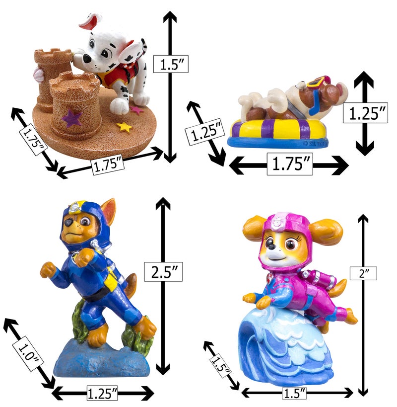 Penn Plax Penn-Plax Paw Patrol Aquarium Ornament Bundle, Safe for Both Freshwater and Saltwater Aquariums - Includes Chase, Marshall, Rubble, and Skye â€“ 4 Pieces â€“ Mini - Image 2